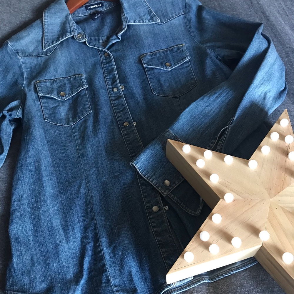 Denim button up
